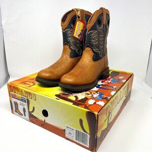 NIB Lil' Rebel by Durango Little Kid Black Tan Western Boot 4M Cowboy - DBT0164